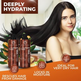 Moroccan Argan Oil Shampoo and Conditioner Set - Sulfate Free, Anti Frizz Hydrating Care for Women - Deep Moisturizing Treatment for Color, Keratin Treated, Curly, Damaged and Dry Hair Moroccan Argan Oil Shampoo and Conditioner Set - Sulfate Free, Anti Frizz Hydrating Care for Women - Deep Moisturizing Treatment for Color, Keratin Treated, Curly, Damaged and Dry Hair