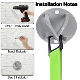 Faswin Wall Mount Bracket for Suspension Straps, Ceiling Anchor X Mount for Rings, Body Weight Strength Training Systems, Yoga Swings & Boxing Equipment