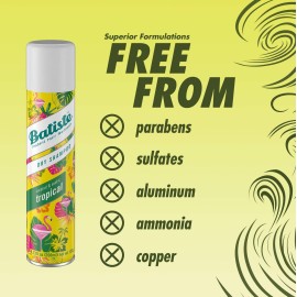 Batiste Dry Shampoo, Tropical Fragrance, 6.73 fl. oz. (Pack of 3) Batiste Dry Shampoo, Tropical Fragrance, 6.73 fl. oz. (Pack of 3)