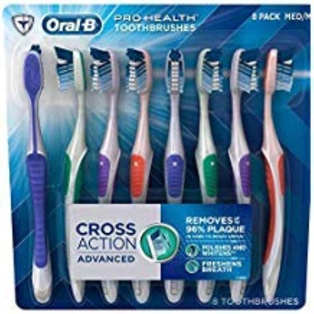 Oral-B Pro-Health Cross Action Advanced Toothbrush, Medium - 8 pack Oral-B Pro-Health Cross Action Advanced Toothbrush, Medium - 8 pack