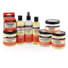 Aunt Jackie\'s Flaxseed Recipes Half & Half, Hydrating Silkening Hair Milk, For Daily Use, Enriched with Flaxseed, Coconet, Jojoba Oil, Shea Butter, Grapeseed and Ginseng, 12 Ounce Spray Bottle