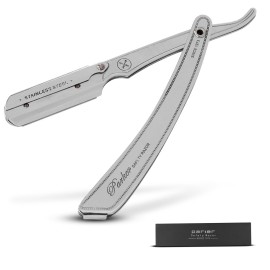 Parker SRX 100% Stainless Steel Straight Edge Professional Barber Razor & 5 Parker Premium Half Blades Parker SRX 100% Stainless Steel Straight Edge Professional Barber Razor & 5 Parker Premium Half Blades