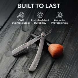 Parker SRX 100% Stainless Steel Straight Edge Professional Barber Razor & 5 Parker Premium Half Blades Parker SRX 100% Stainless Steel Straight Edge Professional Barber Razor & 5 Parker Premium Half Blades