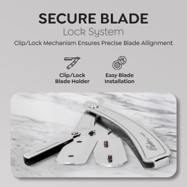 Parker SRX 100% Stainless Steel Straight Edge Professional Barber Razor & 5 Parker Premium Half Blades Parker SRX 100% Stainless Steel Straight Edge Professional Barber Razor & 5 Parker Premium Half Blades