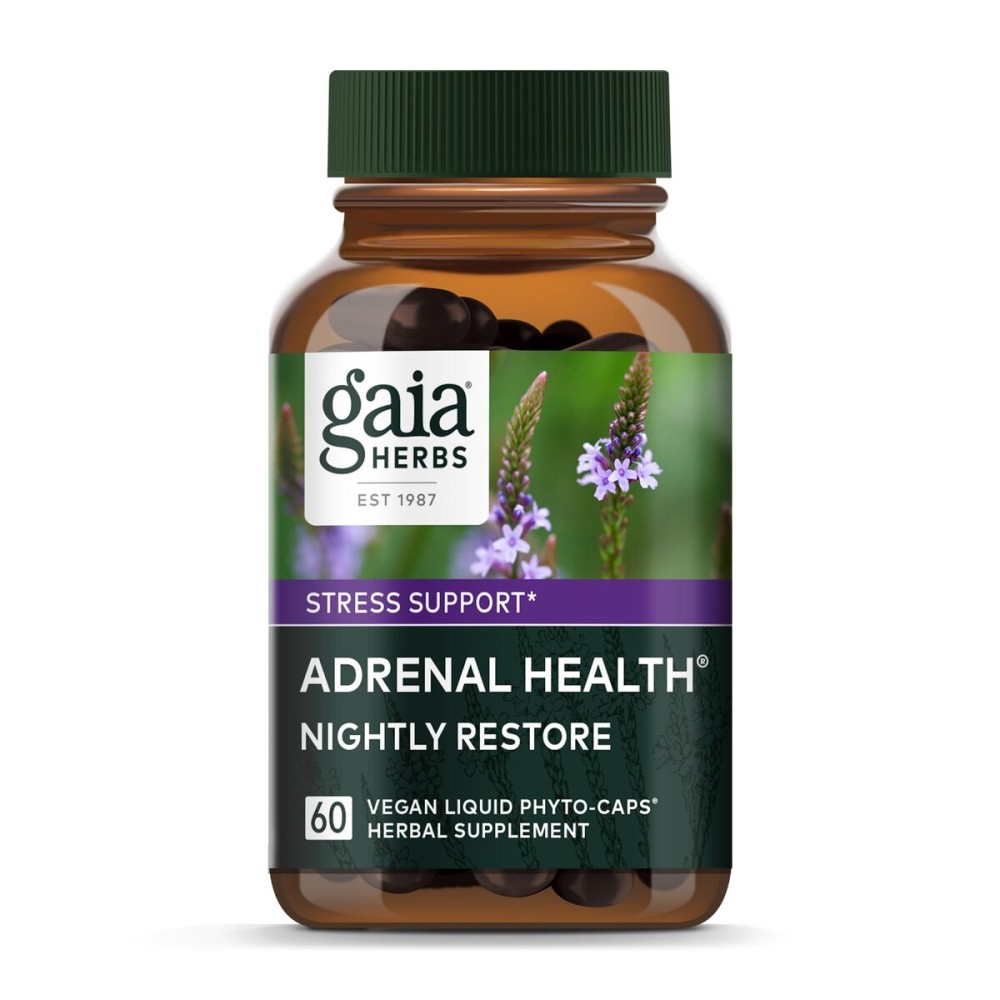 Gaia Herbs Adrenal Health Nightly Restore - Herbal Supplement with Ashwagandha, Magnolia Bark, Cordyceps, Lemon Balm, and More - 60 Vegan Liquid Phyto-Capsules (30 Servings) Gaia Herbs Adrenal Health Nightly Restore - Herbal Supplement with Ashwagandha, Magnolia Bark, Cordyceps, Lemon Balm, and More - 60 Vegan Liquid Phyto-Capsules (30 Servings)