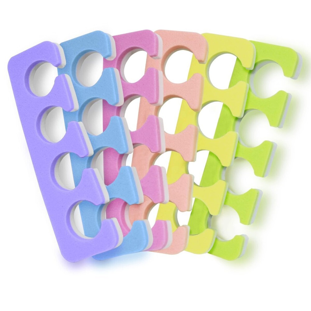 Toe Separators Set - 24 Pieces Premium Pedicure Tool Kit Super Soft & Durable Two Tone ZMOI Toe Separators Set - 24 Pieces Premium Pedicure Tool Kit Super Soft & Durable Two Tone ZMOI