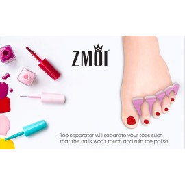 Toe Separators Set - 24 Pieces Premium Pedicure Tool Kit Super Soft & Durable Two Tone ZMOI Toe Separators Set - 24 Pieces Premium Pedicure Tool Kit Super Soft & Durable Two Tone ZMOI