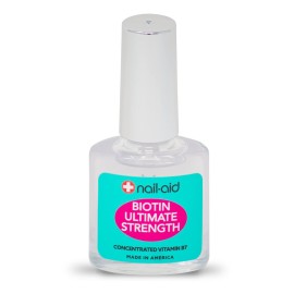 Nail-Aid Biotin Ultimate Strength - Nail Treatment & Strengthener - Clear, 0.55 Fl Oz (08873) Nail-Aid Biotin Ultimate Strength - Nail Treatment & Strengthener - Clear, 0.55 Fl Oz (08873)