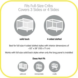 BreathableBaby Breathable Mesh Liner for Full-Size Cribs, Classic 3mm Mesh, Safari Fun Too (Size 4FS Covers 3 or 4 Sides)