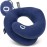 BCOZZY Travel Neck Pillow for Airplane - Patented Double Support for Head, Neck, and Chin. Best for Long Flights, Plane Sleeping, and Car Rides. Adjustable Size. Fully Washable. Carry Bag. Large, Navy