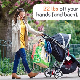Baby Uma Stroller Hooks for Bags (2 Pack) - Universal Stroller Clips and Hooks, Non-Slip with One-Hand Opening, 11 lb Weight Capacity, Baby Travel Essential