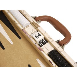 New! - 15-inch Luxurious Map Backgammon Set - White Board New! - 15-inch Luxurious Map Backgammon Set - White Board