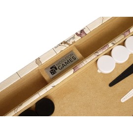 New! - 15-inch Luxurious Map Backgammon Set - White Board New! - 15-inch Luxurious Map Backgammon Set - White Board