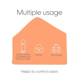 Diaper Genie Carbon Filter (4-Pack) | Diaper Pail Odor Eliminator & Deodorizer | Compatible with the Diaper Genie Complete and Expressions Pail Diaper Genie Carbon Filter (4-Pack) | Diaper Pail Odor Eliminator & Deodorizer | Compatible with the Diaper Genie Complete and Expressions Pail