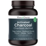 Viva Doria Virgin Activated Charcoal Powder, Hardwood Derived, Food Grade, 16 Oz (1 Pound)