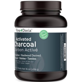 Viva Doria Virgin Activated Charcoal Powder, Hardwood Derived, Food Grade, 16 Oz (1 Pound)