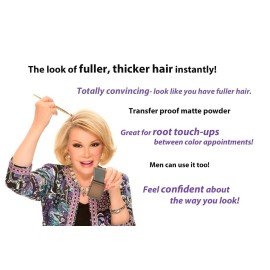 Joan Rivers Great Hair Day Root Touch Up Powder - Fill-in Powder for Thicker, Fuller Looking Hair (Salt Pepper)