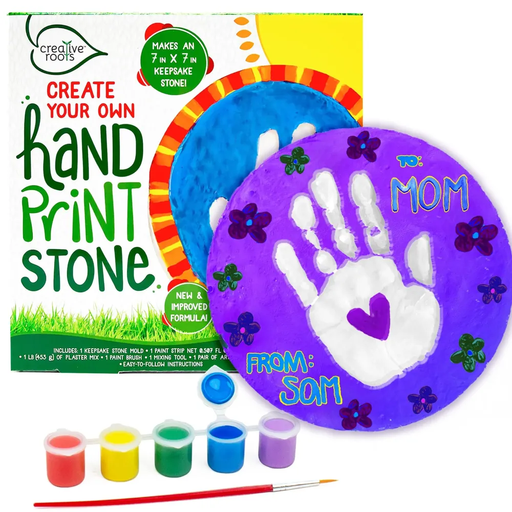 Creative Roots Create Your Own Handprint Stone by Horizon Group USA Creative Roots Create Your Own Handprint Stone by Horizon Group USA