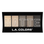 L.A. COLORS 5 Color Matte Eyeshadow Palette, Nude Suede CEM480