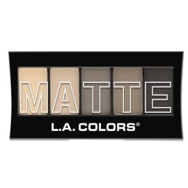 L.A. COLORS 5 Color Matte Eyeshadow Palette, Nude Suede CEM480