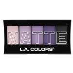 L.A. COLORS 5 Color Matte Eyeshadow Palette, Purple Cashmere CEM473