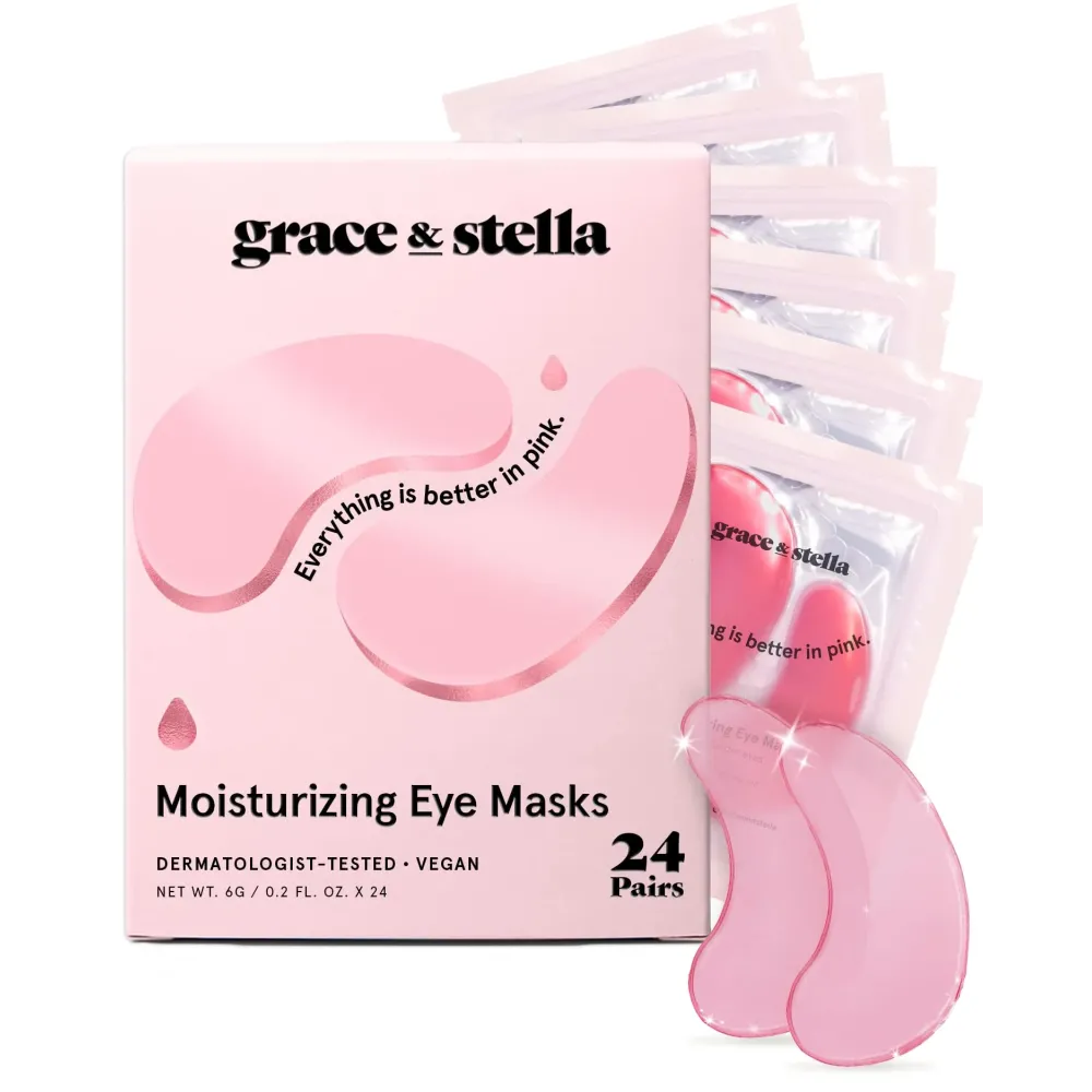 grace & stella Award Winning Under Eye Mask - Birthday Gifts For Women - Bridesmaid Gifts - Reduce Dark Circles, Puffy Eyes, Undereye Bags, Wrinkles - Under Eye Patches - Vegan (24 Pairs, Pink) grace & stella Award Winning Under Eye Mask - Birthday Gifts For Women - Bridesmaid Gifts - Reduce Dark Circles, Puffy Eyes, Undereye Bags, Wrinkles - Under Eye Patches - Vegan (24 Pairs, Pink)