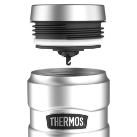 THERMOS Stainless King Vacuum-Insulated Travel Tumbler, 16 Ounce, Matte Steel THERMOS Stainless King Vacuum-Insulated Travel Tumbler, 16 Ounce, Matte Steel
