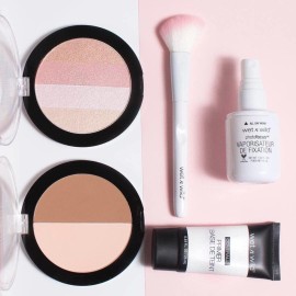 wet n wild MegaGlo Illuminating Blush Makeup Powder Palette, Catwalk Pink, Highlighter Face Make Up