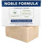 Noble Formula Zinc Bar Soap, Olive Oil and Argan Oil 2% Pyrithione Zinc (ZnP) for All Skin Types Including Those With Acne, Psoriasis and Eczema, 3.25 oz