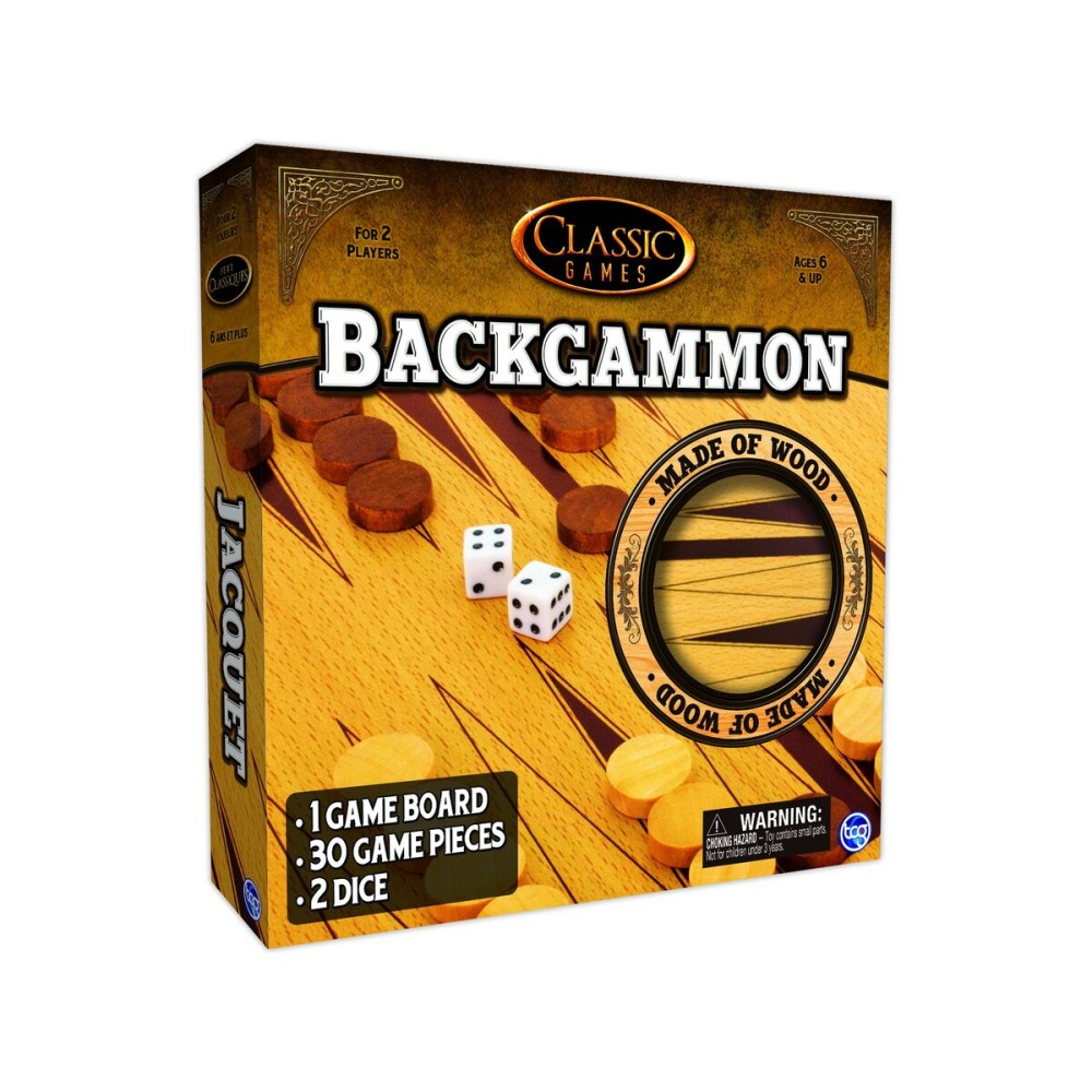 TCG Toys Solid Wood Backgammon, 10, 1032 TCG Toys Solid Wood Backgammon, 10, 1032
