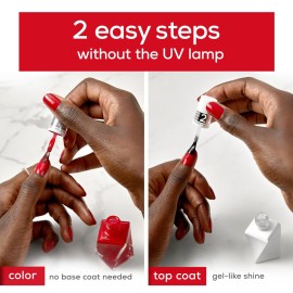 Essie Gel Couture Long-Lasting Nail Polish, Vegan, Clear, Shiny Top Coat, 0.46 fl oz