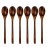 AOOSY Spoons, Wooden Spoons for Eating, 6 Pieces Japanese Natural Plant Ellipse Wooden Ladle Spoon Set for Cooking Mixing Stirring Honey Tea Soda Dessert Coconut Bowl Nonstick Pots Kitchen