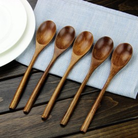 AOOSY Spoons, Wooden Spoons for Eating, 6 Pieces Japanese Natural Plant Ellipse Wooden Ladle Spoon Set for Cooking Mixing Stirring Honey Tea Soda Dessert Coconut Bowl Nonstick Pots Kitchen AOOSY Spoons, Wooden Spoons for Eating, 6 Pieces Japanese Natural Plant Ellipse Wooden Ladle Spoon Set for Cooking Mixing Stirring Honey Tea Soda Dessert Coconut Bowl Nonstick Pots Kitchen