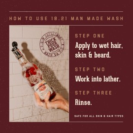 18.21 Man Made Original Sweet Tobacco 3-in-1 Body Wash, Shampoo, & Conditioner for Men, All Hair & Skin Types, Strengthens and Moisturizes in a Manly Aroma, 18 Fl Oz 18.21 Man Made Original Sweet Tobacco 3-in-1 Body Wash, Shampoo, & Conditioner for Men, All Hair & Skin Types, Strengthens and Moisturizes in a Manly Aroma, 18 Fl Oz