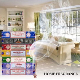 Satya Incense Gift Set Nag Champa, Super hit, Dragon\'s Blood, Sandalwood, Patchouli, Lavender, Positive Vibes, 15 g Satya Incense Gift Set Nag Champa, Super hit, Dragon\'s Blood, Sandalwood, Patchouli, Lavender, Positive Vibes, 15 g