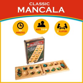 Classic Mancala - Fun Board Game for Friends and Family - Timeless Strategy Game Classic Mancala - Fun Board Game for Friends and Family - Timeless Strategy Game