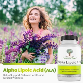 Simply Natures Pure Alpha Lipoic Acid 600mg 120 Veggie Capsules, Non-GMO Thioctic Acid 4 Month Supply Simply Natures Pure Alpha Lipoic Acid 600mg 120 Veggie Capsules, Non-GMO Thioctic Acid 4 Month Supply