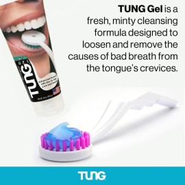 Tung Tongue Brush & Gel Kit | Tongue Cleaner for Adults | Tongue Scraper to Fight Bad Breath and Halitosis | Mouth Odor Eliminator | Fresh Mint | Made in America (Set of 1) Tung Tongue Brush & Gel Kit | Tongue Cleaner for Adults | Tongue Scraper to Fight Bad Breath and Halitosis | Mouth Odor Eliminator | Fresh Mint | Made in America (Set of 1)
