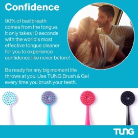 Tung Tongue Brush & Gel Kit | Tongue Cleaner for Adults | Tongue Scraper to Fight Bad Breath and Halitosis | Mouth Odor Eliminator | Fresh Mint | Made in America (Set of 1) Tung Tongue Brush & Gel Kit | Tongue Cleaner for Adults | Tongue Scraper to Fight Bad Breath and Halitosis | Mouth Odor Eliminator | Fresh Mint | Made in America (Set of 1)