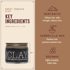 18.21 Man Made Hair Styling Product, 2oz. Original Sweet Tobacco Scent in Clay with Matte Finish 18.21 Man Made Hair Styling Product, 2oz. Original Sweet Tobacco Scent in Clay with Matte Finish