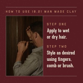 18.21 Man Made Hair Styling Product, 2oz. Original Sweet Tobacco Scent in Clay with Matte Finish 18.21 Man Made Hair Styling Product, 2oz. Original Sweet Tobacco Scent in Clay with Matte Finish