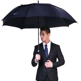 G4Free 62 Inch Automatic Open Golf Umbrella Extra Large Oversize Double Canopy Vented Windproof Waterproof Stick Umbrellas (Black) G4Free 62 Inch Automatic Open Golf Umbrella Extra Large Oversize Double Canopy Vented Windproof Waterproof Stick Umbrellas (Black)