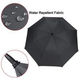 G4Free 62 Inch Automatic Open Golf Umbrella Extra Large Oversize Double Canopy Vented Windproof Waterproof Stick Umbrellas (Black) G4Free 62 Inch Automatic Open Golf Umbrella Extra Large Oversize Double Canopy Vented Windproof Waterproof Stick Umbrellas (Black)