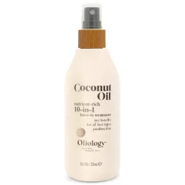 Oliology Coconut Oil 10-in-1 Multipurpose Spray - Leave in Treatment for All Hair Types | Detangles, Controls Frizz, Hydrates & Moisturizes | Made in USA, Cruelty Free & Paraben Free (8.5 oz)