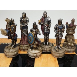 HPL Skeleton Slayer Fantasy Gothic Skull Chess Men Set - NO Board
