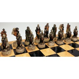 HPL Skeleton Slayer Fantasy Gothic Skull Chess Men Set - NO Board