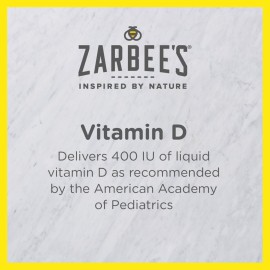 Zarbee\'s Vitamin D Drops for Infants, 400IU (10mcg) Baby & Toddler Liquid Supplement, Newborn & Up, Dropper Syringe Included, 0.47 Fl Oz Zarbee\'s Vitamin D Drops for Infants, 400IU (10mcg) Baby & Toddler Liquid Supplement, Newborn & Up, Dropper Syringe Included, 0.47 Fl Oz