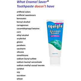 Squigle Enamel Saver Toothpaste : 36% Xylitol. with Fluoride. SLS Free. Prevents Canker Sores, Bad Breath, Perioral Dermatitis, Chapped Lips. Soothes & Protects Dry Mouths - 1 Pack Squigle Enamel Saver Toothpaste : 36% Xylitol. with Fluoride. SLS Free. Prevents Canker Sores, Bad Breath, Perioral Dermatitis, Chapped Lips. Soothes & Protects Dry Mouths - 1 Pack