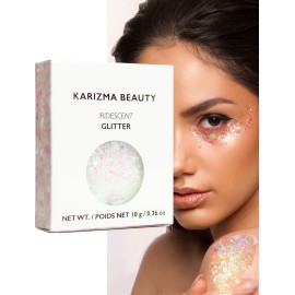 KARIZMA Iridescent Glitter. 10g Chunky Face, Hair, Eye and Body for Women. Rave, Festival Accessories, Cosmetic Makeup. Loose Glitter Set