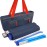 Linda Li New! - American Mah Jongg Set 166 Premium White Tiles, 4 All-in-One Rack/Pushers, Denim Blue Soft Bag - Stylish Full Size Complete Mahjong Set